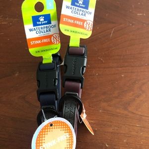 Set of two waterproof dog collars